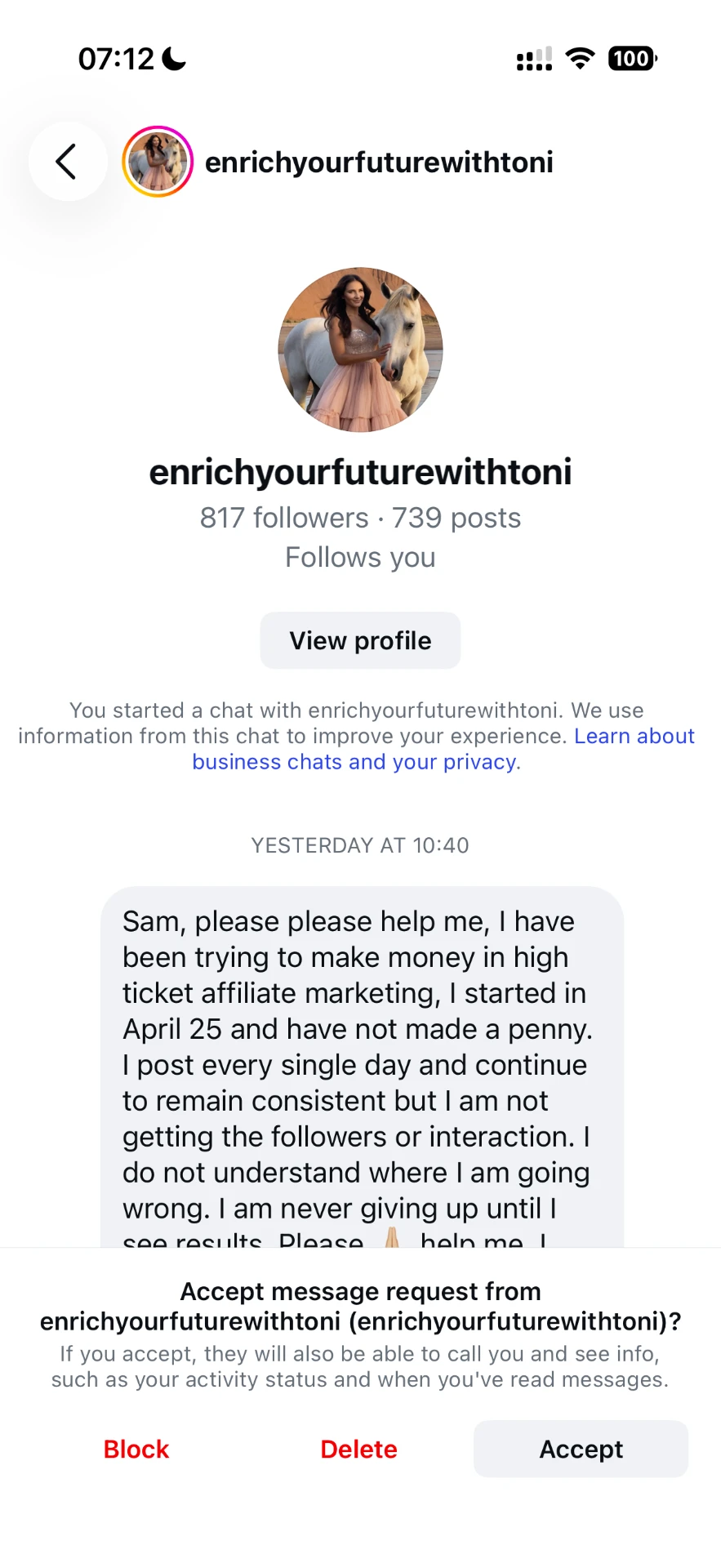 Message from a creator