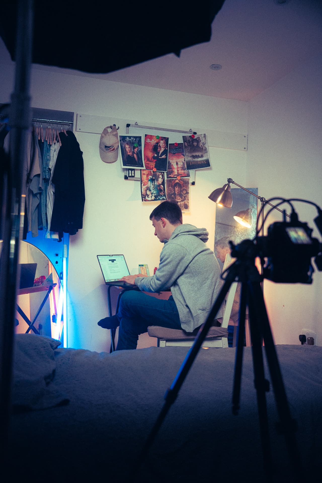 Sam building his first business from his bedroom
