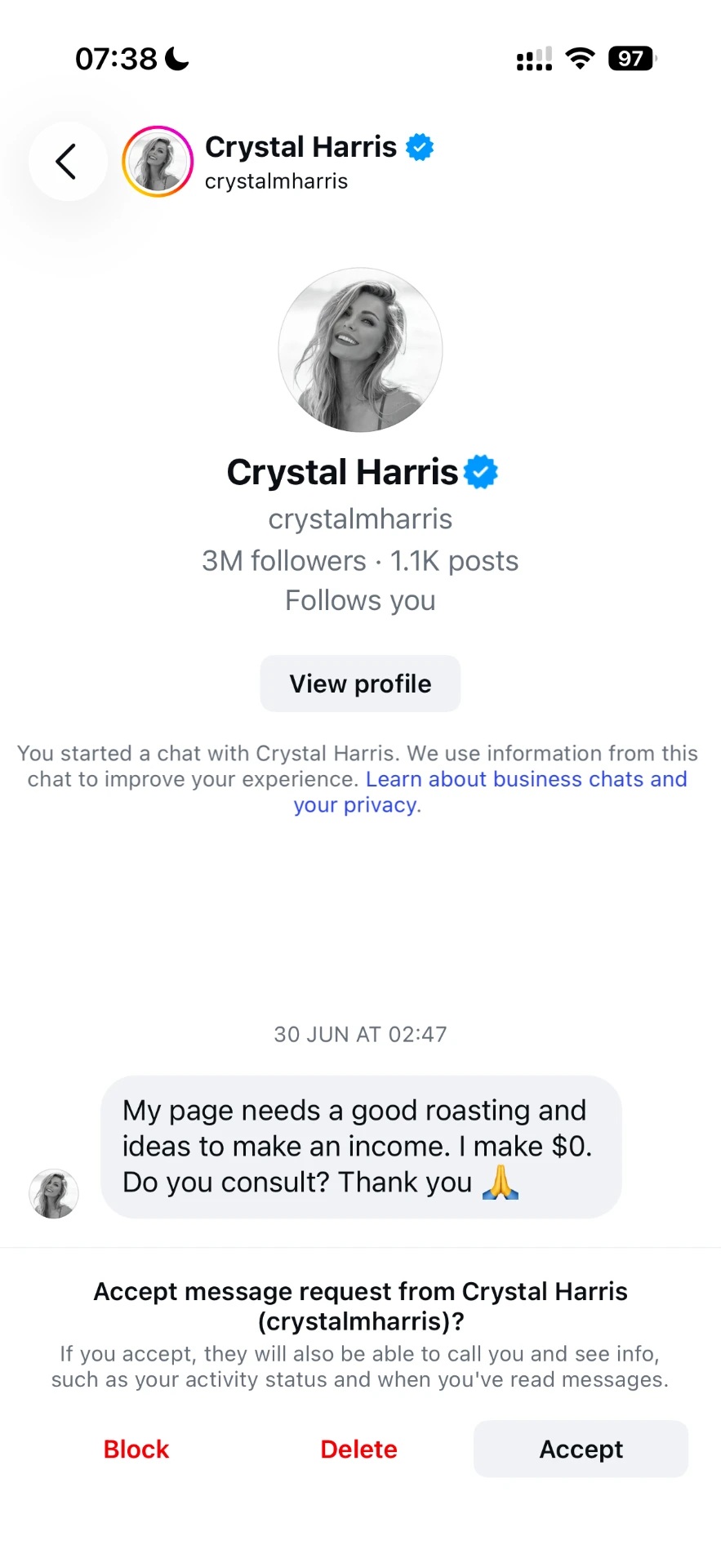Message from a creator
