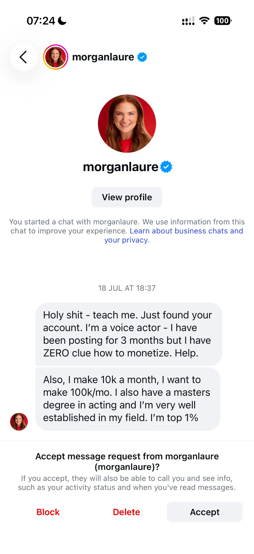 Message from a creator